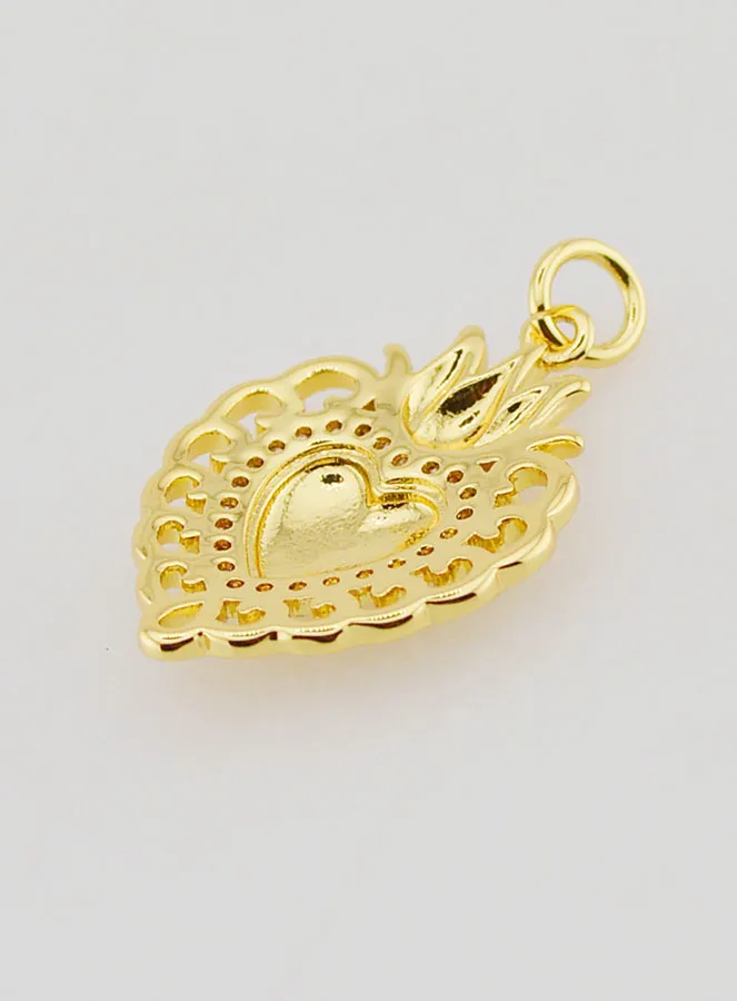 Ex-Voto Anhänger aus Gold-Messing - 22mm (pic 4)