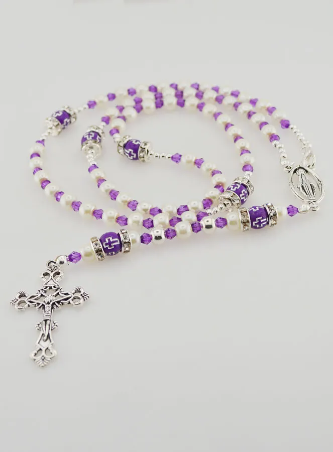 Rosenkranz mit Verschluss Madonna - Violett (pic 2)