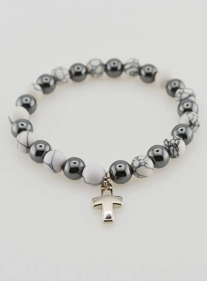 Edelstein Armband Hämatit und Howlith (pic 2)