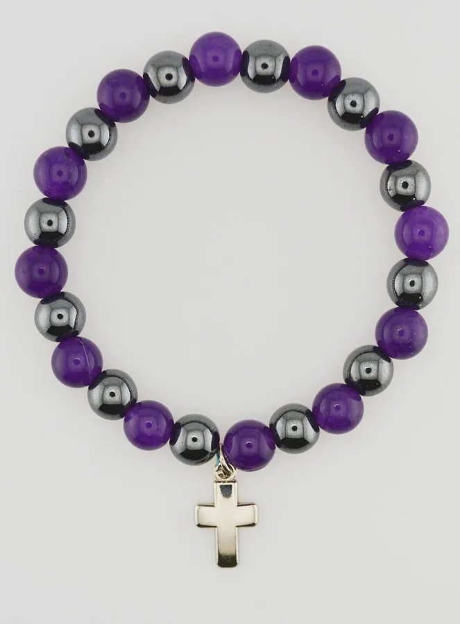 Edelstein Armband Hämatit und Amethyst (pic 1)