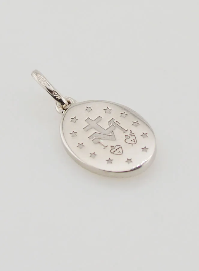 Wunderbare Medaille Silber und Weiß Emaille (pic 4)