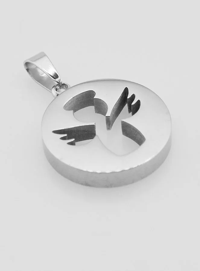 Durchbrochener Anhänger Schutzengel aus Edelstahl - 18mm (pic 3)