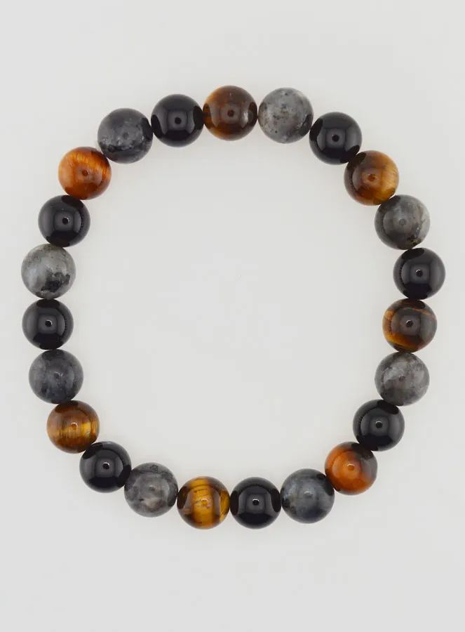 Armband aus Tigerauge - Onyx - Larvikit - 8mm (pic 1)