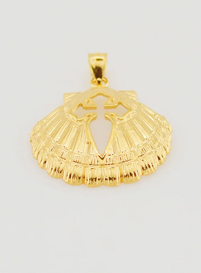 Anhänger Muschel mit Jakobskreuz - 18mm (pic 2)