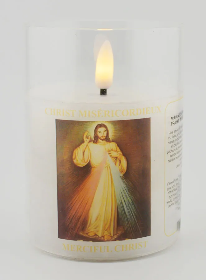 Batteriebetriebene Kirchenkerze - Barmherziger Jesus (pic 1)