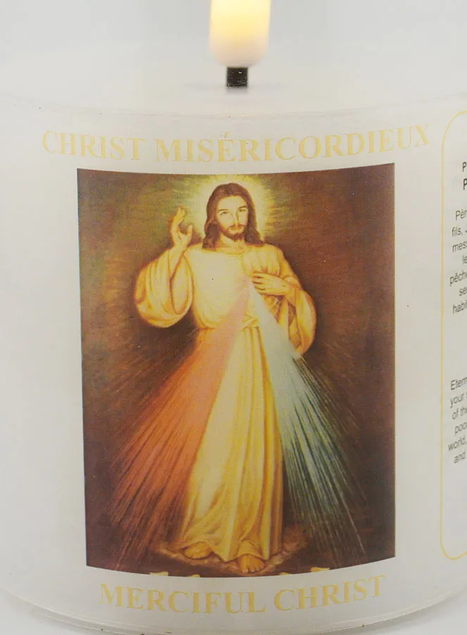 Batteriebetriebene Kirchenkerze - Barmherziger Jesus (pic 3)