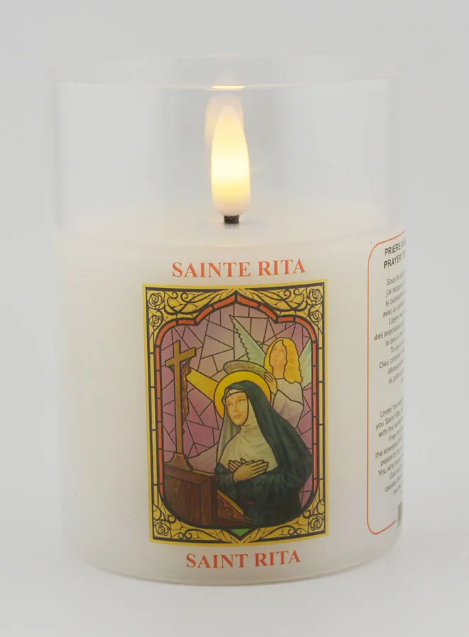 Batteriebetriebene Kirchenkerze - Heilige Rita (pic 1)