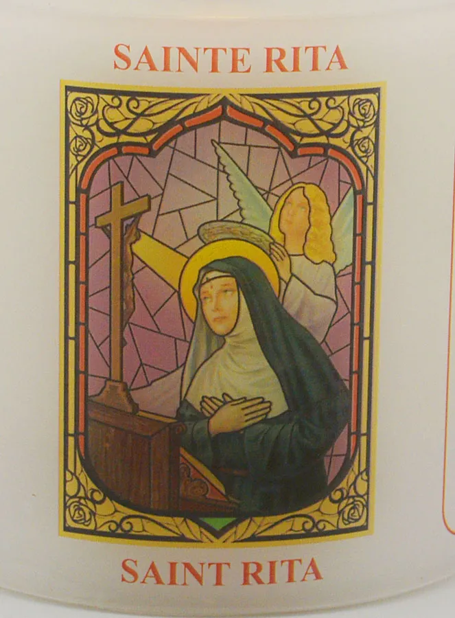 Batteriebetriebene Kirchenkerze - Heilige Rita (pic 3)