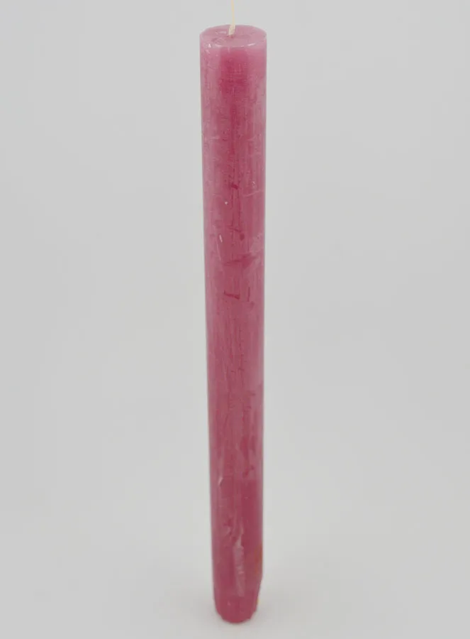 Durchgefärbte Kerze 27cm - Rosa Gepudert (pic 2)
