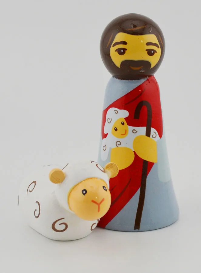 Figur Jesus Guter Hirte und Schaf (pic 1)