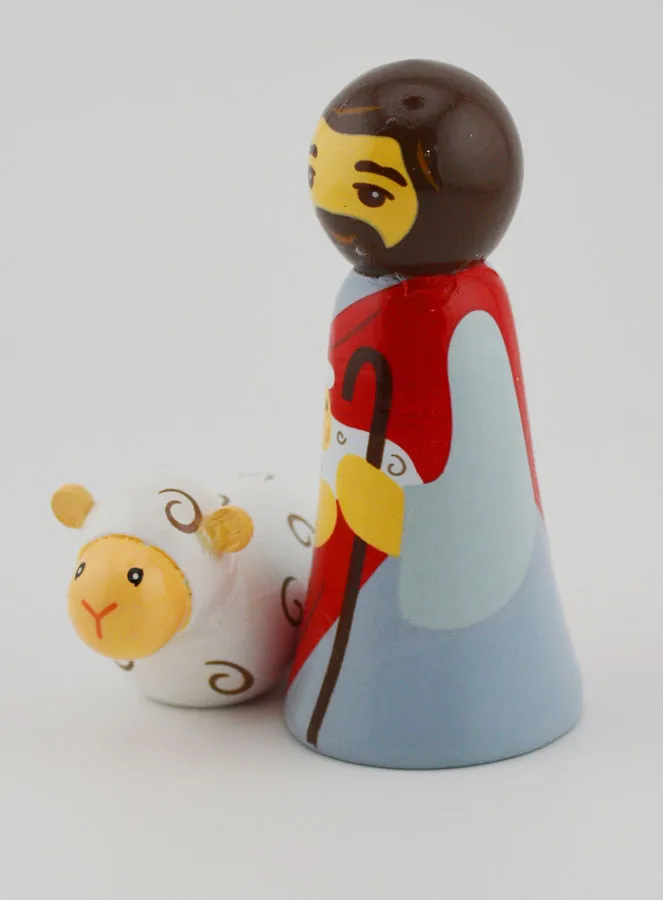 Figur Jesus Guter Hirte und Schaf (pic 3)