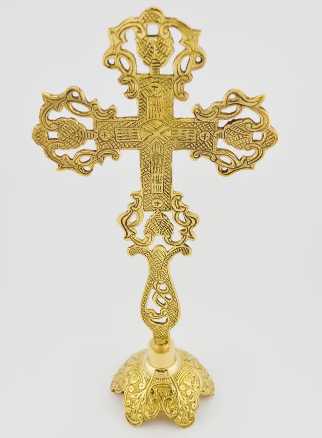 Zierkreuz Kruzifix auf Sockel - 28cm (pic 2)