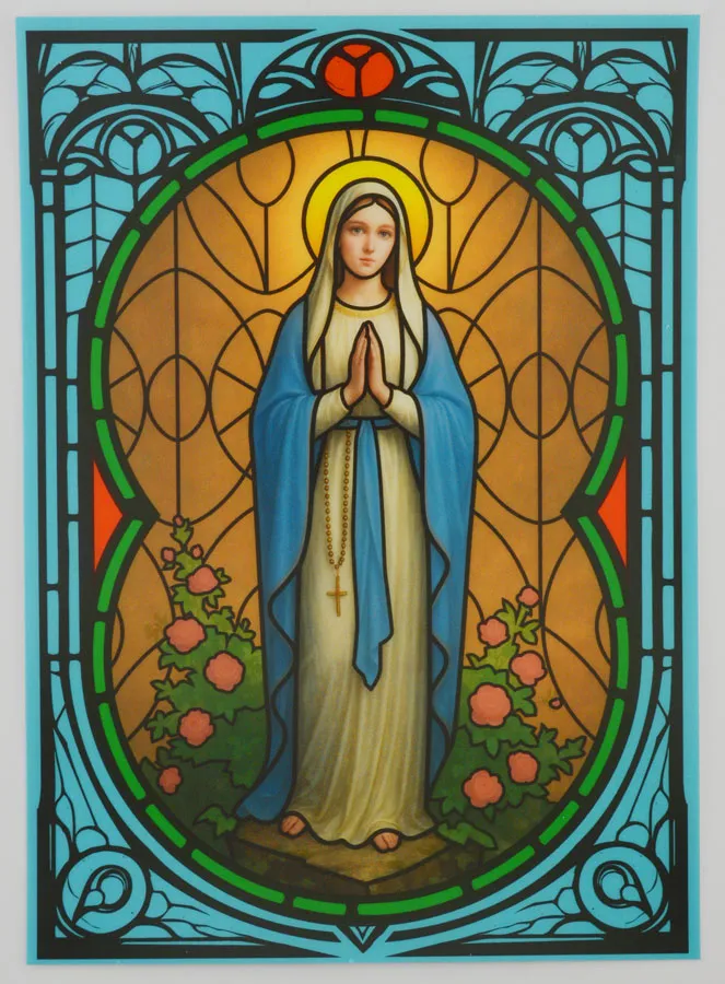 Fenster-Magnet Glasmalerei - Madonna Lourdes (pic 1)