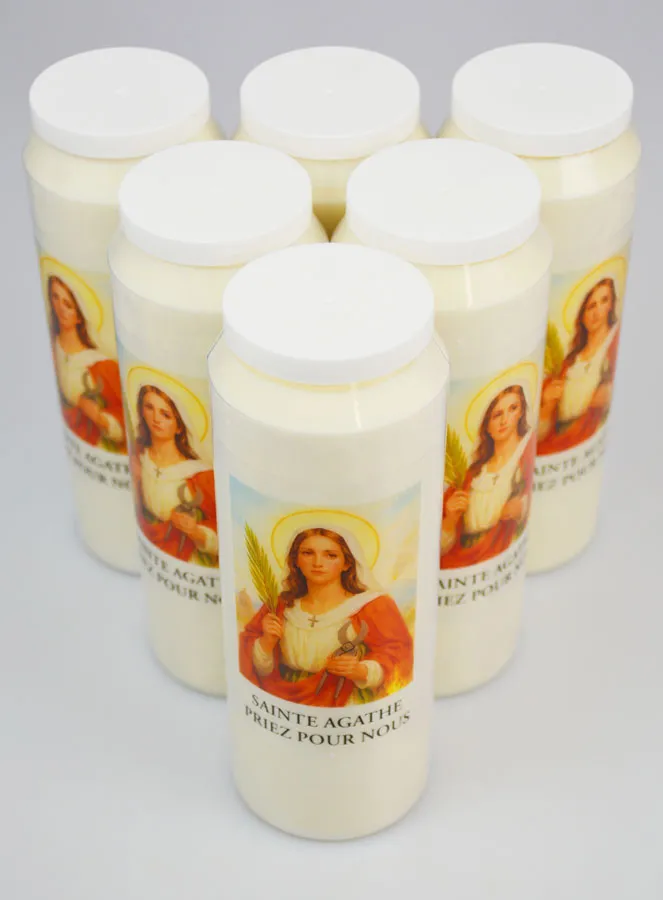 Set 6 Novenen-Kerzen zur Heiligen Agatha (pic 3)