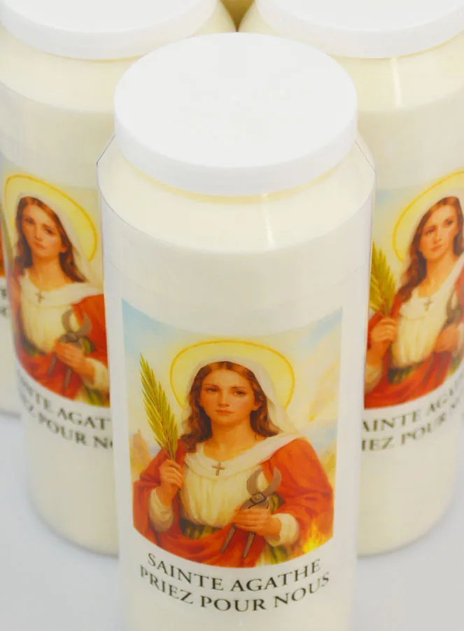 Set 6 Novenen-Kerzen zur Heiligen Agatha (pic 4)