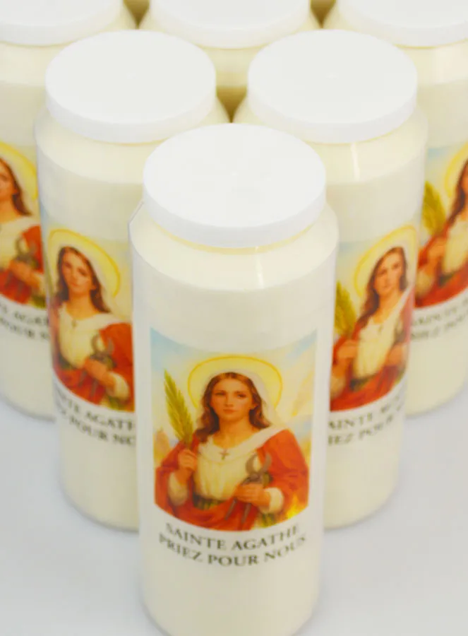 Set 10 Novenen-Kerzen zur Heiligen Agatha (pic 4)