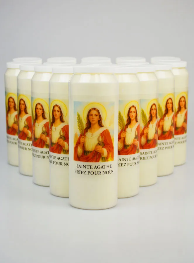 Set 20 Novenen-Kerzen zur Heiligen Agatha (pic 1)