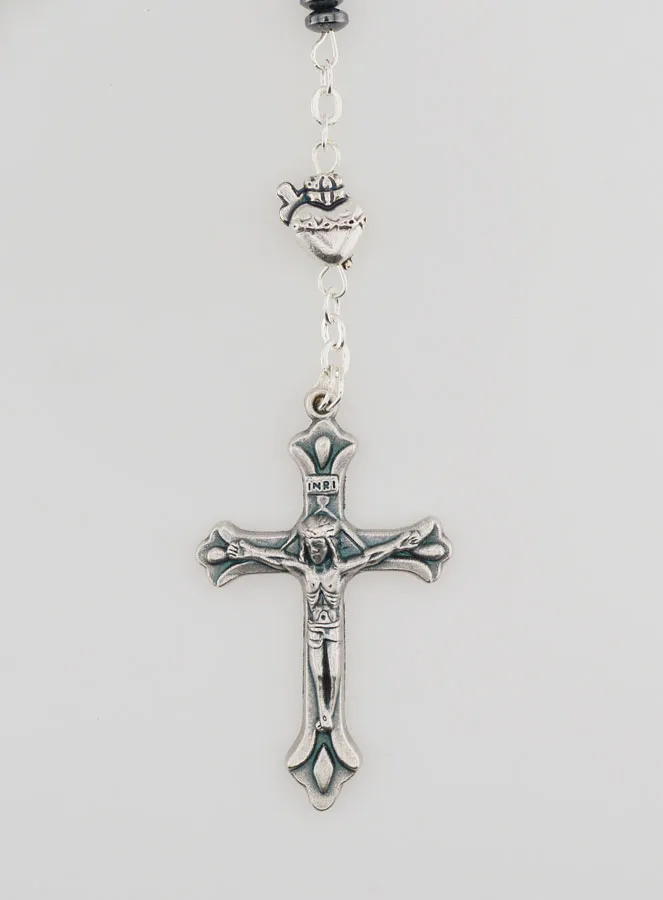 Rosenkranz Wundertätige Madonna und Ex Voto - Hämatit (pic 3)