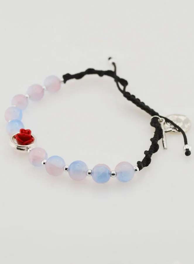 Verstellbares Zehner-Rosenkranz-Armband - Rosa (pic 4)