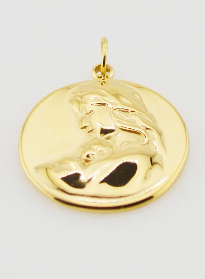 Anhänger Madonna mit Kind Edelstahl Goldfarben - 20mm (pic 2)