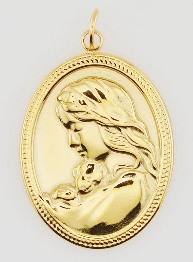 Anhänger Madonna mit Kind Oval - 25mm (pic 1)