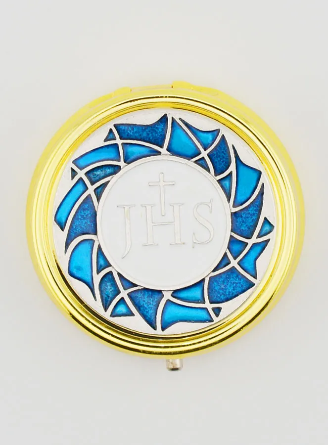 Goldfarbene Hostiendose - JHS (pic 1)