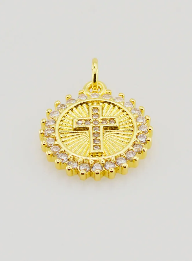 Anhänger Gezacktes Kreuz - 15mm (pic 2)