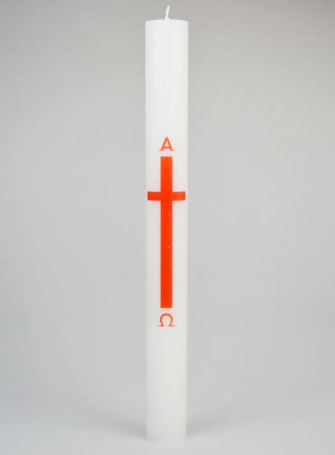 Prozessionskerze Alpha Omega 40cm - Rot (pic 1)