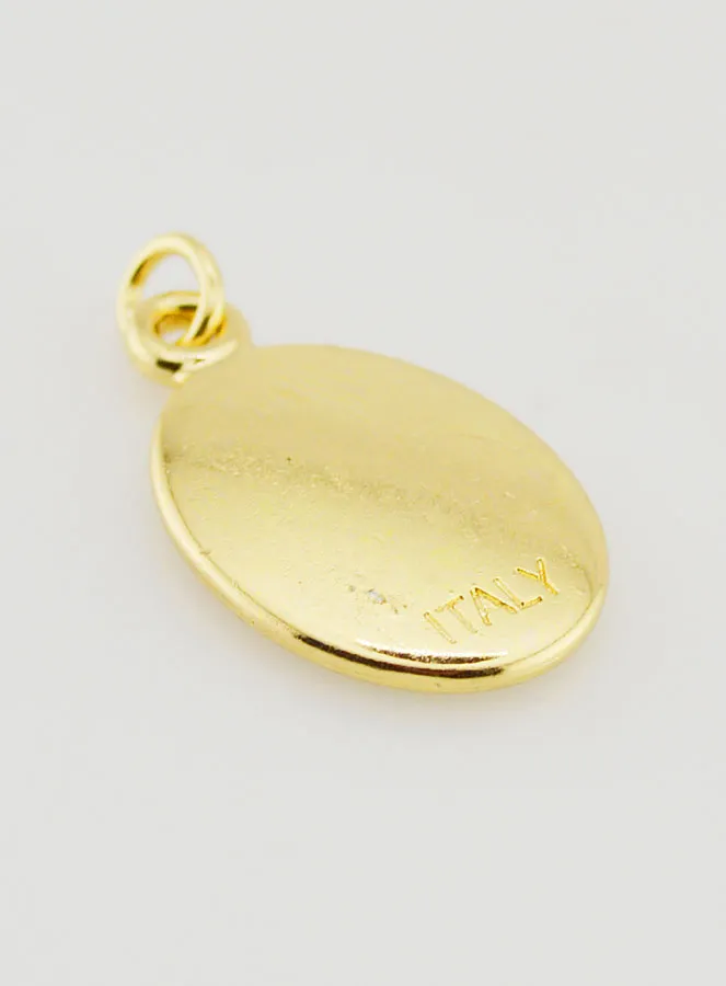 Anhänger Muttergottes von Lourdes Goldfarben - 25mm (pic 4)