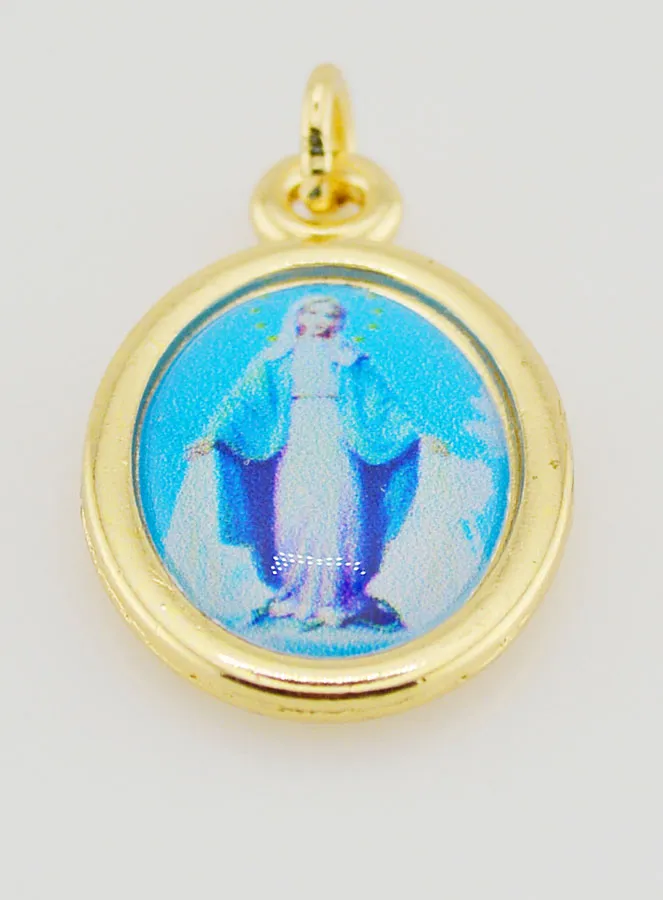 Anhänger Wundertätige Mutter Gottes Goldfarben - 25mm (pic 2)