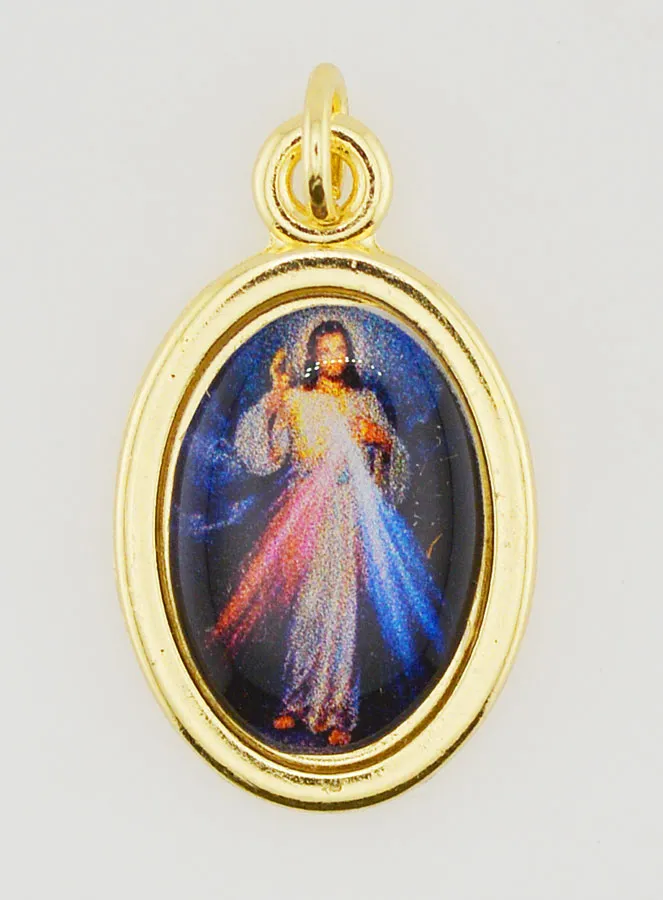 Anhänger Barmherziger Jesus Goldfarben - 25mm (pic 1)