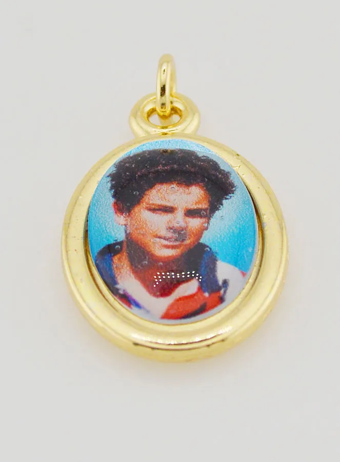 Anhänger Heiliger Carlo Acutis Goldfarben - 25mm (pic 2)