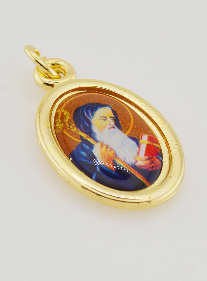 Anhänger Heiliger Benedikt Goldfarben - 25mm (pic 3)