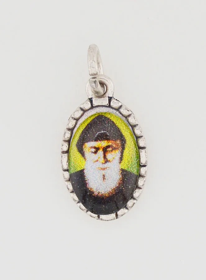 Anhänger mit Gedrehtem Rand 15mm - Heiliger Charbel (pic 1)