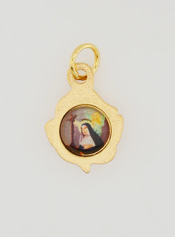 Anhänger Rose 14mm Goldfarben - Heilige Rita (pic 4)