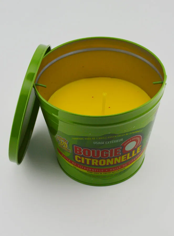 Zitronengras Kerze in Metall Eimer - Grün (pic 4)