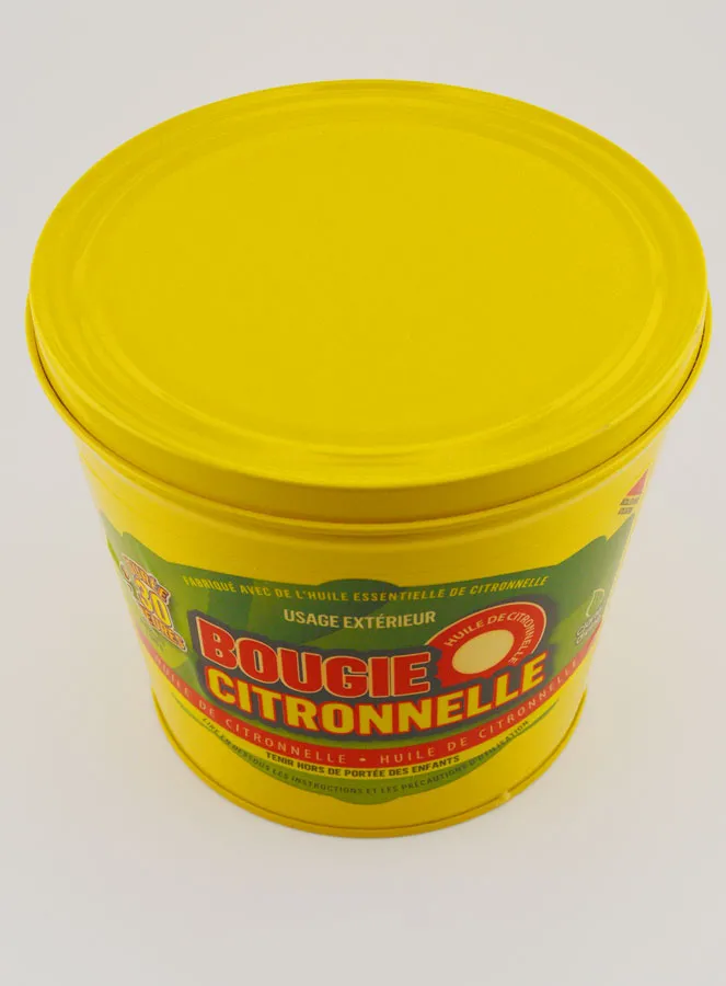 Zitronengras Kerze in Metall Eimer - Gelb (pic 4)