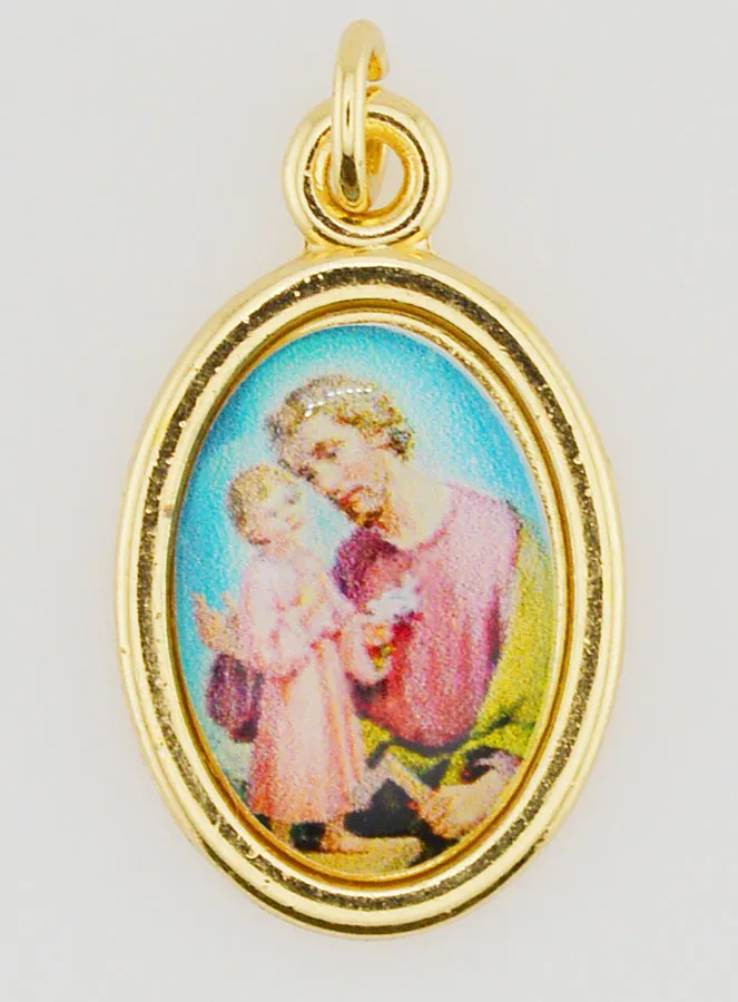Anhänger Heiliger Joseph Goldfarben - 25mm (pic 1)