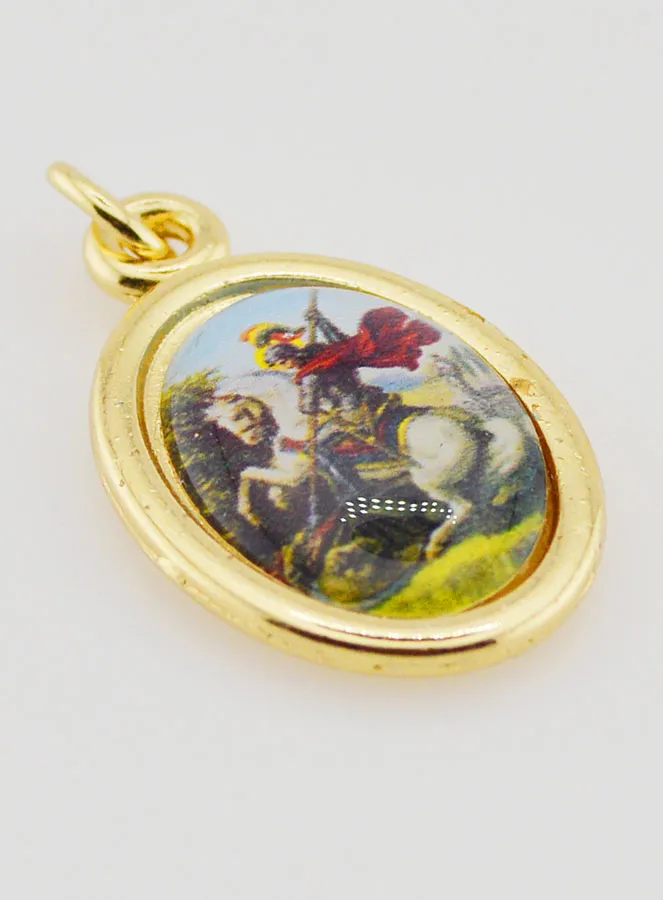 Goldfarbener Anhänger Heiliger Georg - 25mm (pic 3)