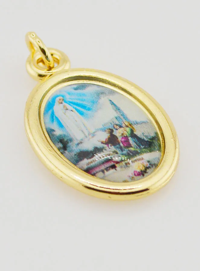 Anhänger Gottesmutter von Fatima Goldfarben - 25mm (pic 3)