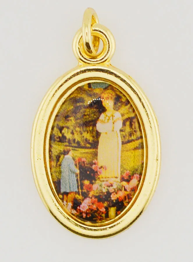 Anhänger Madonna von Salette Goldfarben - 25mm (pic 1)