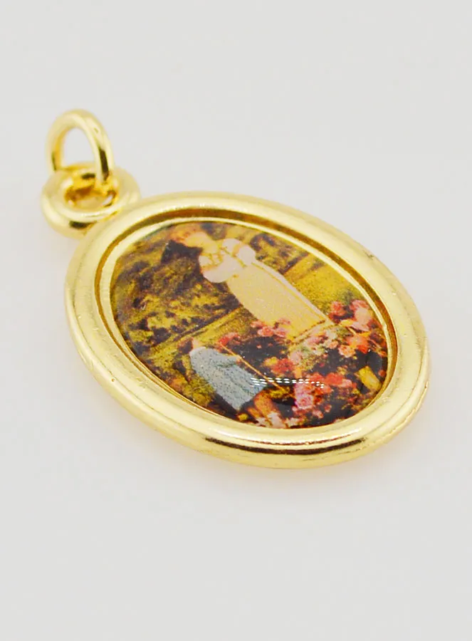 Anhänger Madonna von Salette Goldfarben - 25mm (pic 3)