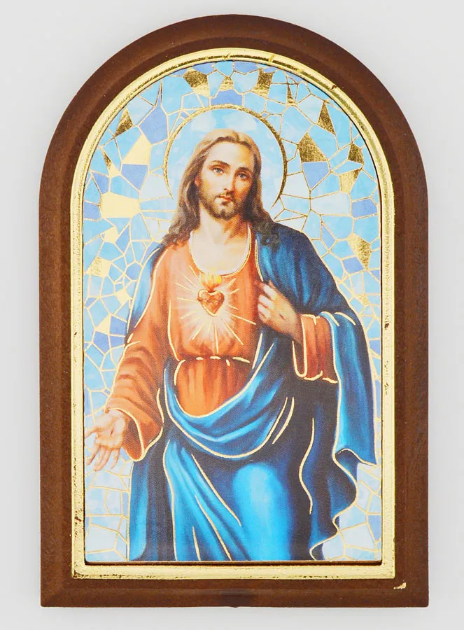 Ikone zum Aufstellen des Heiligsten Herzens Jesu - 10cm (pic 1)
