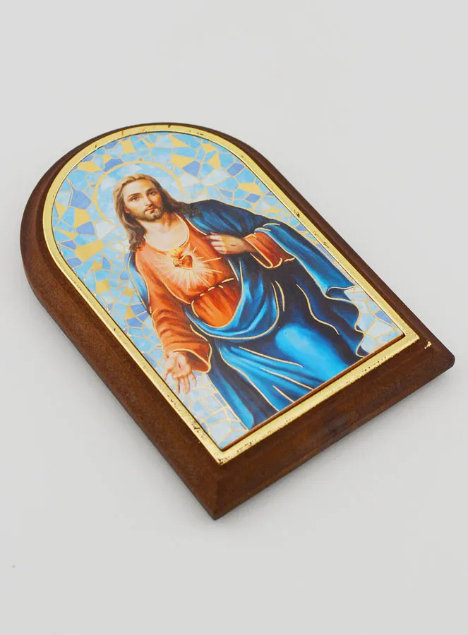 Ikone zum Aufstellen des Heiligsten Herzens Jesu - 10cm (pic 3)