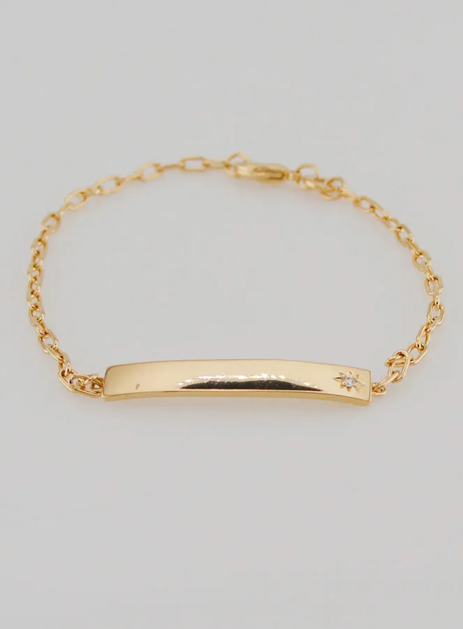 Vergoldetes Armband Taufe Kind - 15cm (pic 4)