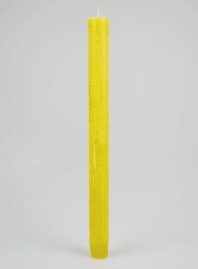 Durchgefärbte Kerze 27cm - Gelb (pic 1)