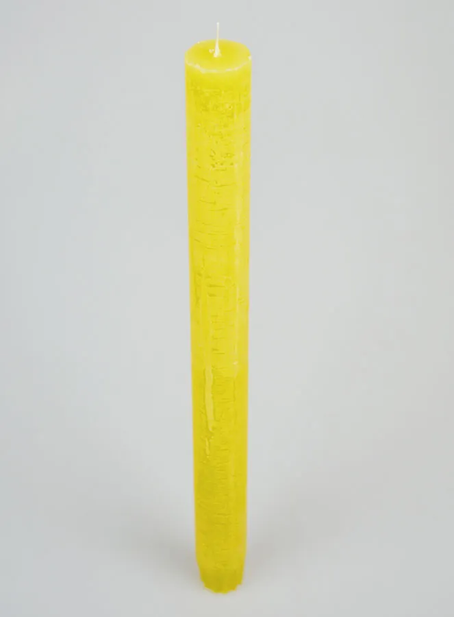 Durchgefärbte Kerze 27cm - Gelb (pic 2)