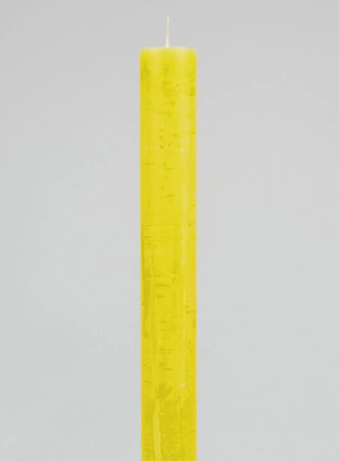 Durchgefärbte Kerze 27cm - Gelb (pic 3)
