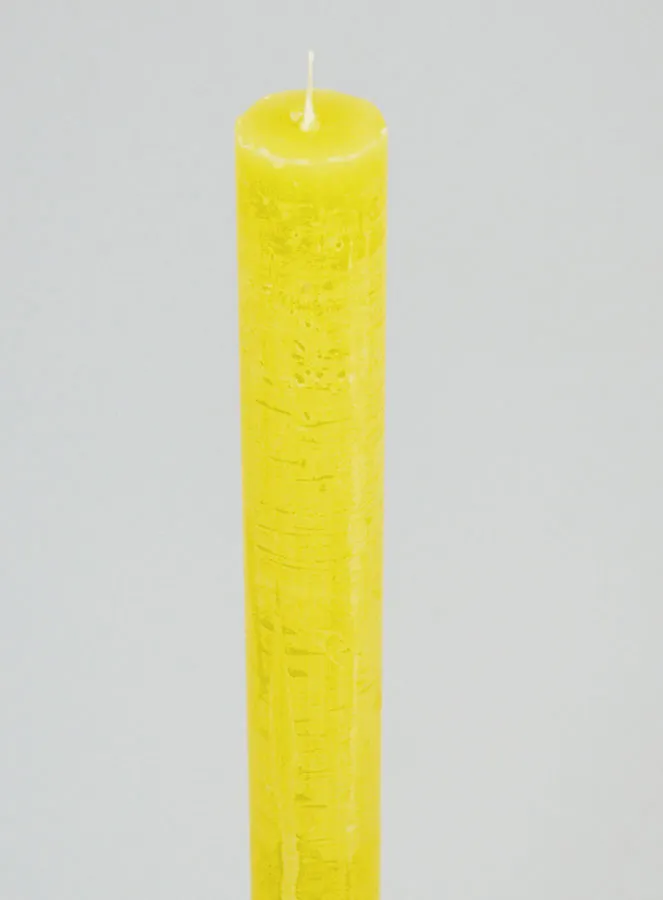 Durchgefärbte Kerze 27cm - Gelb (pic 4)