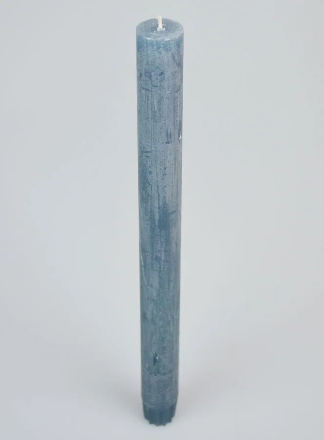 Durchgefärbte Kerze 27cm - Blau Grau (pic 2)